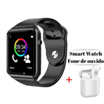 Ficha técnica e caractérísticas do produto Smart Watch Plus Max + Fone de Ouvido Sem Fio / Smartwatch Azul + Fone Branco / com Caixa de Embalagem