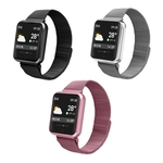 Ficha técnica e caractérísticas do produto Smart Watch Relógio Inteligente P68 PRATA Sports Fitness + Pulseira + Película protetora