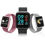 Ficha técnica e caractérísticas do produto Smart Watch Relógio Inteligente P68 Preto Sports Fitness + Pulseira + Película protetora