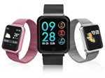 Ficha técnica e caractérísticas do produto Smart Watch Relógio Inteligente P68 Preto Sports Fitness Mais Pulseira Mais Película Protetora - Iwo 8