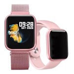 Ficha técnica e caractérísticas do produto Smart Watch Relógio P70 Inteligente Saúde Sports Fitness Tracker - Cor Rosa