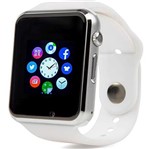Ficha técnica e caractérísticas do produto Smartwatch A1 Relógio Android, Notificações Whatsapp, Bluetooth, Camera - Branco - Bracelet