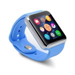 Smartwatch A1 Relógio Inteligente Bluetooth Gear Chip Android IOS Touch Faz e Atende Ligações SMS Pedômetro Câmera, Azul