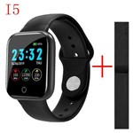 Ficha técnica e caractérísticas do produto Smartwatch B57 Quadrado Preto + Pulseira de Brinde - Atlantis