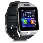 Smartwatch DZ09 Relógio Inteligente Bluetooth Android IOS Touch Faz e Atende Ligações SMS Pedômetro Câmera - Prata - D Smart