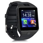 Smartwatch DZ09 Relógio Inteligente Bluetooth Gear Chip Android IOS Touch SMS Pedômetro Câmera, Preto - Smart Bracelet