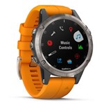 Ficha técnica e caractérísticas do produto Smartwatch Fênix 5 Plus Safira Garmin Resistente à Água com GPS e Bluetooth – Cinza e Laranja