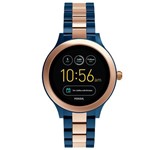 Smartwatch Fossil Q Feminino Azul e Rosé - FTW6002/1AI