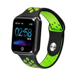 Smartwatch Midi Md-s226 Relógio Fitness Ios Android Pressão Arterial Ip67 1,3" Preto C/ Verde