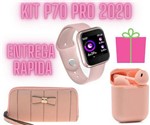 Ficha técnica e caractérísticas do produto Smartwatch P70 Pro Pulseira Fone S/Fio Carteira - If