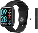 Ficha técnica e caractérísticas do produto Smartwatch P80 Relógio Inteligente Fitness Pulseira Aço + Extra Silicone Cor: Preto - Abc