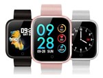 Smartwatch P80 Relógio Inteligente Fitness Pulseira Aço + Extra Silicone - Rts