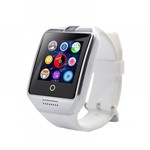 Ficha técnica e caractérísticas do produto Smartwatch Q18 Relógio Inteligente Bluetooth Gear Chip Android IOS Touch Faz e Atende Ligações SMS Pedômetro Câmera (BRANCO) - A1