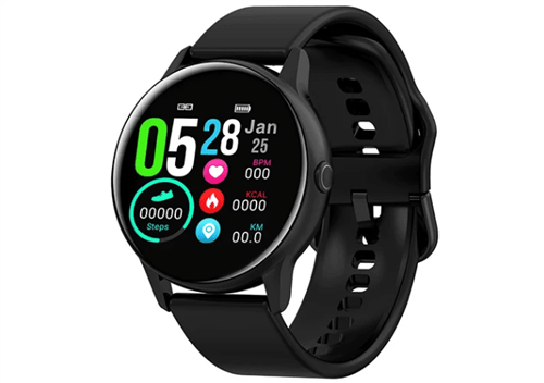 Smartwatch Relógio Eletrônico Fitness Tracker (Preto Silicone)