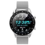 Ficha técnica e caractérísticas do produto Smartwatch Relógio Eletrônico L7 (Preto - Aço Trançado.)