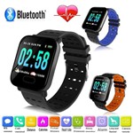 Smartwatch Relógio Inteligente Pulseira A6 Esporte Fitness Bluetooth Iphone Ios Android Preto - Lx