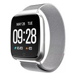 Ficha técnica e caractérísticas do produto Relógio Inteligente SmartWatch Y7 IPX7 Prata Pulseira Metal