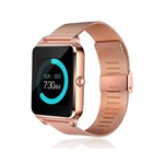 Ficha técnica e caractérísticas do produto Smartwatch Z60 Rosê Bluetooth Pulseira Aço Inoxidável Whatsapp - Easy Dhgate