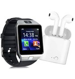 Smartwatch Z9 Inteligente Relógioios Android C/whats Som Cor Prata + Fone Sem Fio