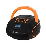 Som Portátil Boombox Lenoxx Bd108 Pl 5W Bivolt Preto e Laranja