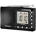 Som Portátil Mondial RP-03 Rádio AM FM SW Multi Band Rrelógio e Alarme Preto