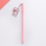 Ficha técnica e caractérísticas do produto Stationery plástico Assinatura escritório escrita ferramenta Gel Pens Pink Pig Pendant Pen Gostar