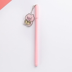 Ficha técnica e caractérísticas do produto Stationery plástico Assinatura escritório escrita ferramenta Gel Pens Pink Pig Pendant Pen Gel Pen