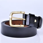 Ficha técnica e caractérísticas do produto Couro Masculina Belt Magro Retro Copper Buckle Vintage Pin Buckle Belt