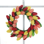 Ficha técnica e caractérísticas do produto Grinalda colorida forma de tulipa artificial para Front Door Portão Janela Decoração