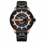 Ficha técnica e caractérísticas do produto Summer Wristwatch Homens Esportes Relógio de quartzo Banda de aço inoxidável impermeável Relógio de pulso de negócios de moda