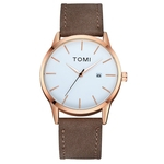 Ficha técnica e caractérísticas do produto T015Men Mulher Assista couro Quartz rel¨®gio de pulso Rel¨®gios moda elegante