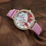 Ficha técnica e caractérísticas do produto Relógio de quartzo mesa criativo presente de Natal Papai Noel relógio cinto relógio de presente Hot venda Personalidade