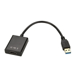 Ficha técnica e caractérísticas do produto Tamanho portÃ¡til de alta definiÃ§Ã£o 3,0 USB para HDMI Adaptador Audio Video Converter