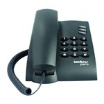 Telefone Intelbras Pleno Preto com Chave com Fio 4080057