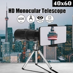 Ficha técnica e caractérísticas do produto Telescópio portátil de alta sobre binóculos monocular 66/8000 m binóculos de plástico preto ao ar livre esportes ao ar livre telescópio