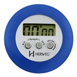 Ficha técnica e caractérísticas do produto Timer Digital Regressivo Cronometro Herweg 3303 com Imã - Azul