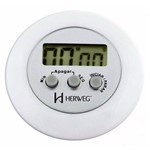 Timer Herweg 3308 021 Contagem Regressiva Alarme Sonoro Branco