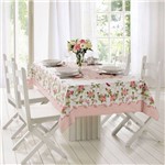 Toalha de Mesa Estampada 155cmx250cm Rose Lepper Rosa