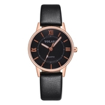 Ficha técnica e caractérísticas do produto Trendy Quartz Relógio Universal PU Leather Strap Rodada Dial relógio de quartzo YK74