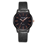 Ficha técnica e caractérísticas do produto Trendy Quartz Relógio Universal PU Leather Strap Rodada Dial relógio de quartzo YK80