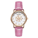 Ficha técnica e caractérísticas do produto Trendy Relógios Feminino PU Leather Strap Rodada Dial Quartz Watch223