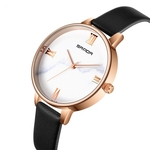 Ficha técnica e caractérísticas do produto Relógios da Moda Mulher tira de couro PU Round Dial Watch226