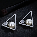 Ficha técnica e caractérísticas do produto TriangleSimple Brinco Decor Exquisite fashionabl Brinco Earstuds gancho Ear