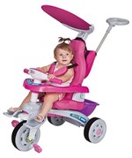 Ficha técnica e caractérísticas do produto Triciclo Infantil Fit Trike Super Rosa Estofado Magic Toys