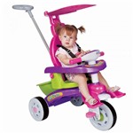 Ficha técnica e caractérísticas do produto Triciclo Infantil Rosa com Empurrador Fit Trike Magic Toys