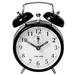 Ficha técnica e caractérísticas do produto Trim Relógio Despertador 14 Cm Preto Brilhante/cromado