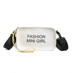 Ficha técnica e caractérísticas do produto Mulheres Mini PU Bolsa de Ombro Único Letters moda Handbag Sling Bag Accessories