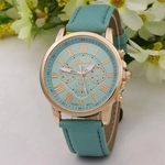 Ficha técnica e caractérísticas do produto TS Mulheres Moda Vivid pulseira de couro colorida elegante relógio