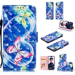 Ficha técnica e caractérísticas do produto HAO Para HUAWEI Honor 8X 3D colorido pintado Caixa do telefone do fecho magnético PU com cartão Slots Suporte Lanyard Mobile phone cover