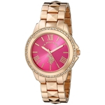 U.S. Polo Assn. Relgio analógico feminino cor de pulseira cor de Ouro Rosa